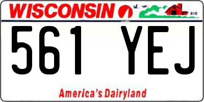 WI license plate 561YEJ