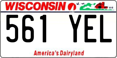 WI license plate 561YEL