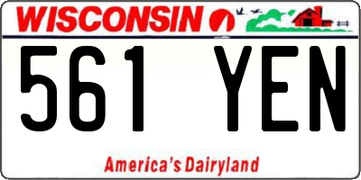 WI license plate 561YEN