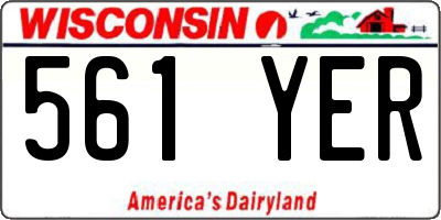 WI license plate 561YER