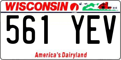 WI license plate 561YEV