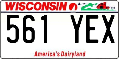 WI license plate 561YEX