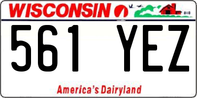 WI license plate 561YEZ