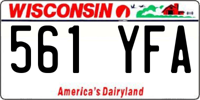 WI license plate 561YFA