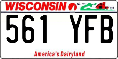 WI license plate 561YFB