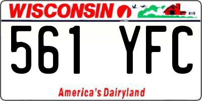 WI license plate 561YFC