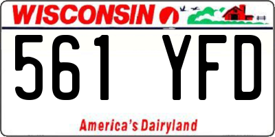 WI license plate 561YFD