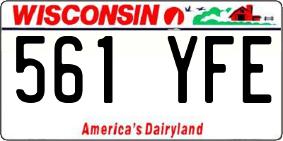 WI license plate 561YFE