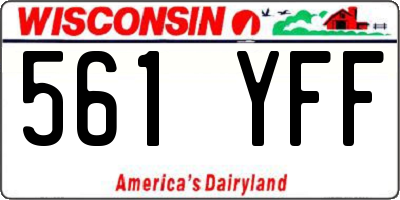 WI license plate 561YFF