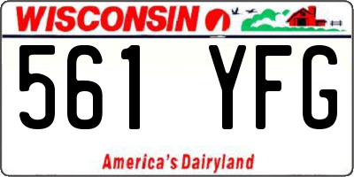 WI license plate 561YFG