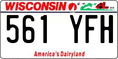 WI license plate 561YFH