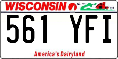 WI license plate 561YFI
