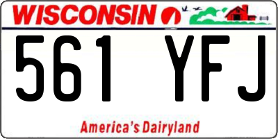 WI license plate 561YFJ