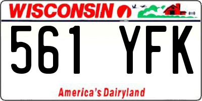 WI license plate 561YFK
