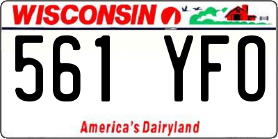 WI license plate 561YFO