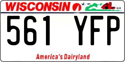 WI license plate 561YFP