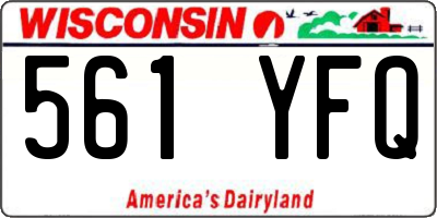 WI license plate 561YFQ