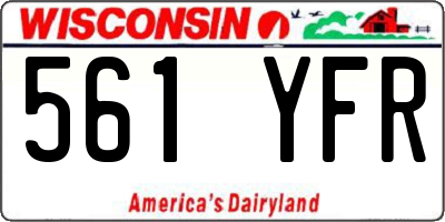 WI license plate 561YFR