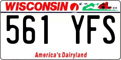 WI license plate 561YFS