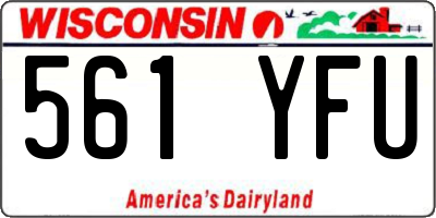 WI license plate 561YFU