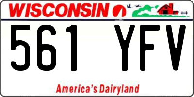 WI license plate 561YFV