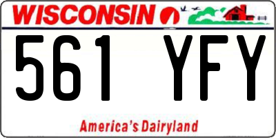 WI license plate 561YFY