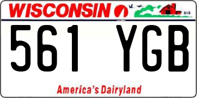 WI license plate 561YGB
