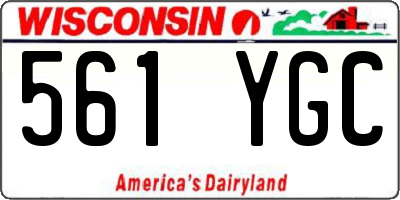 WI license plate 561YGC