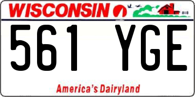 WI license plate 561YGE