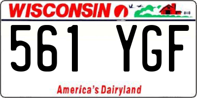 WI license plate 561YGF