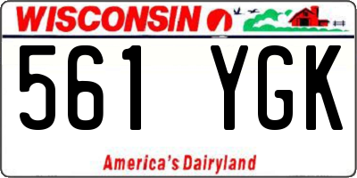 WI license plate 561YGK