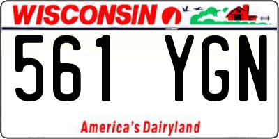 WI license plate 561YGN