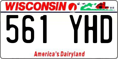 WI license plate 561YHD