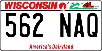 WI license plate 562NAQ