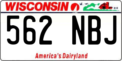 WI license plate 562NBJ