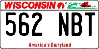 WI license plate 562NBT