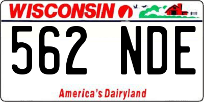 WI license plate 562NDE