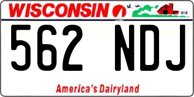 WI license plate 562NDJ