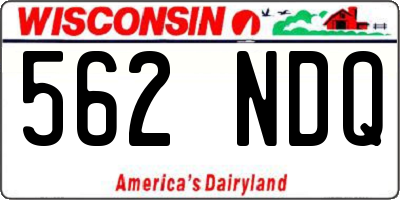 WI license plate 562NDQ