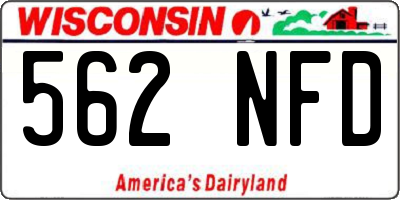 WI license plate 562NFD