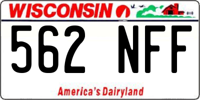 WI license plate 562NFF