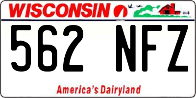 WI license plate 562NFZ