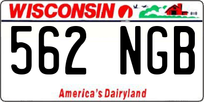 WI license plate 562NGB