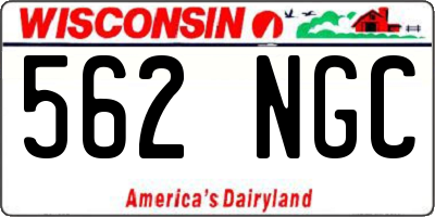 WI license plate 562NGC