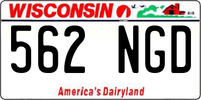 WI license plate 562NGD