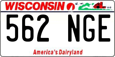 WI license plate 562NGE