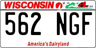 WI license plate 562NGF