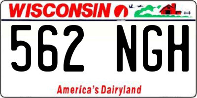 WI license plate 562NGH