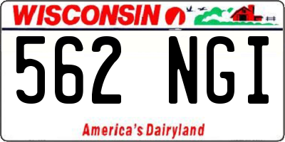 WI license plate 562NGI