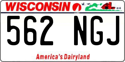 WI license plate 562NGJ